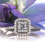 1.57ct Fancy Light Blue Radiant Cut Diamond Engagement Ring