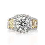 3.41ct Round Brilliant Cut Diamond Engagement Ring