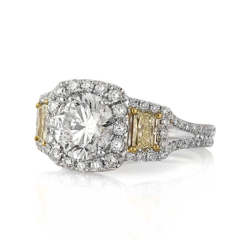 3.41ct Round Brilliant Cut Diamond Engagement Ring