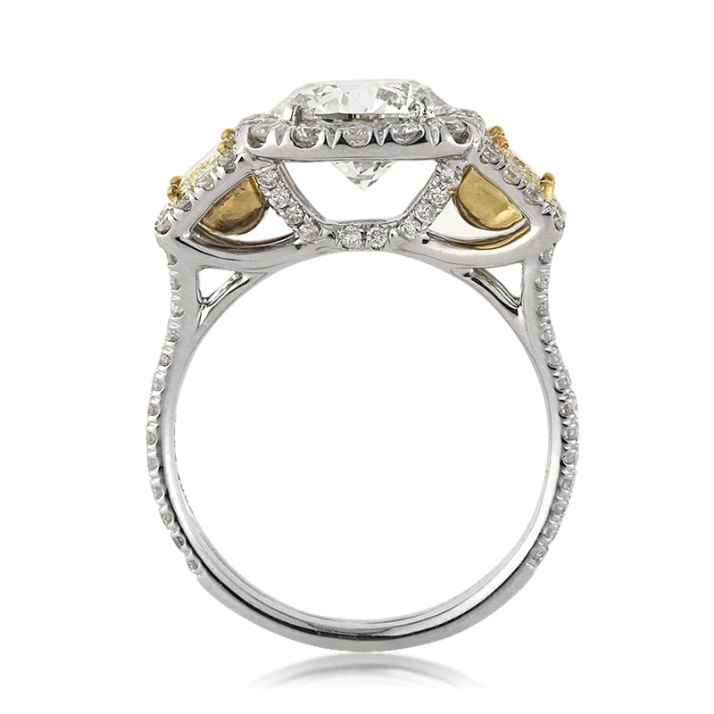 3.41ct Round Brilliant Cut Diamond Engagement Ring