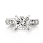 4.01ct Princess Cut Diamond Engagement Ring