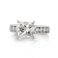 4.01ct Princess Cut Diamond Engagement Ring