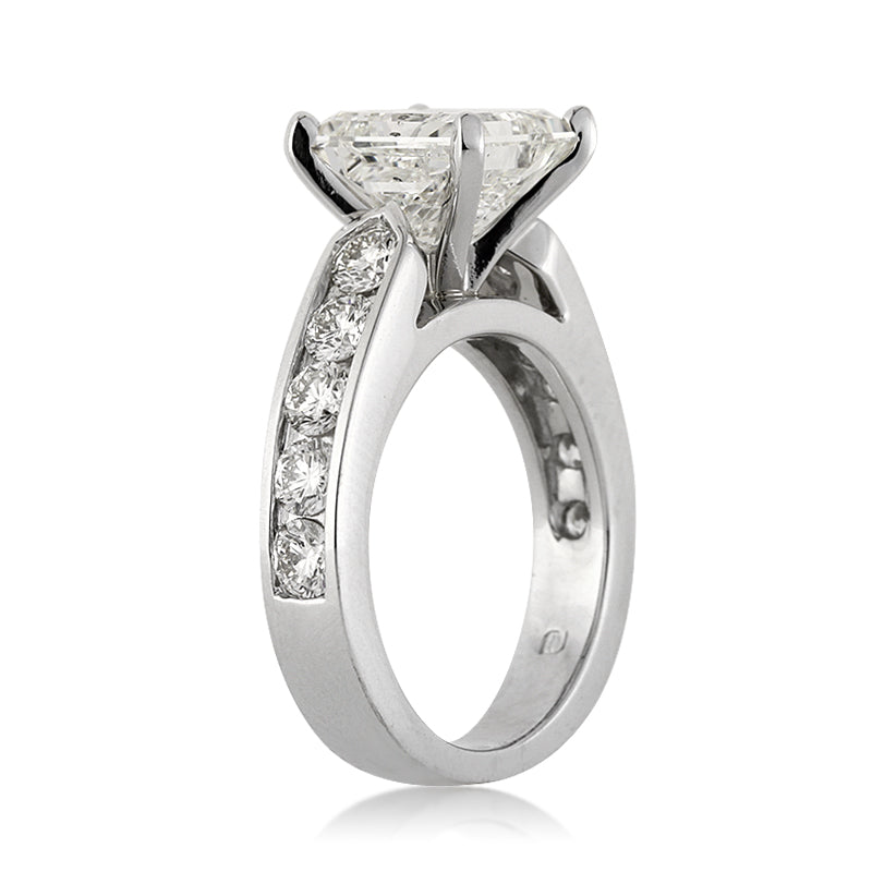 4.01ct Princess Cut Diamond Engagement Ring