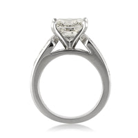 4.01ct Princess Cut Diamond Engagement Ring