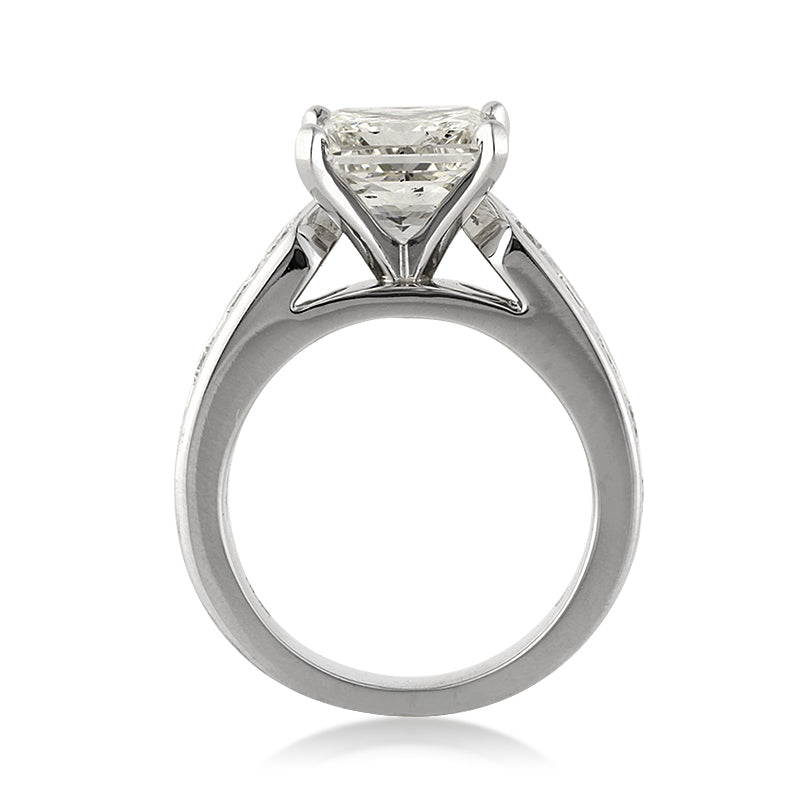 4.01ct Princess Cut Diamond Engagement Ring