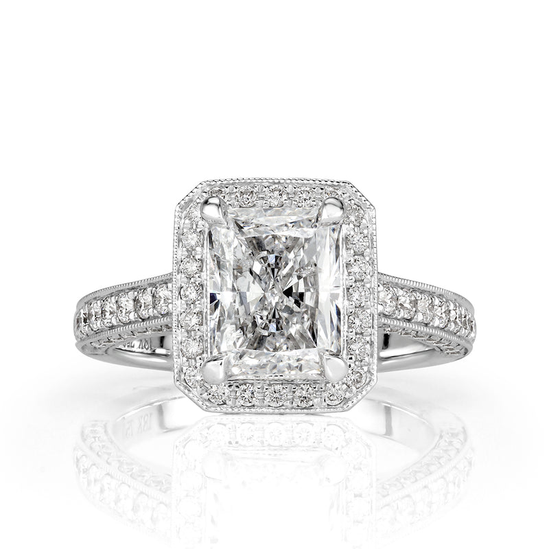 3.61ct Radiant Cut Diamond Engagement Ring