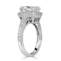 3.61ct Radiant Cut Diamond Engagement Ring