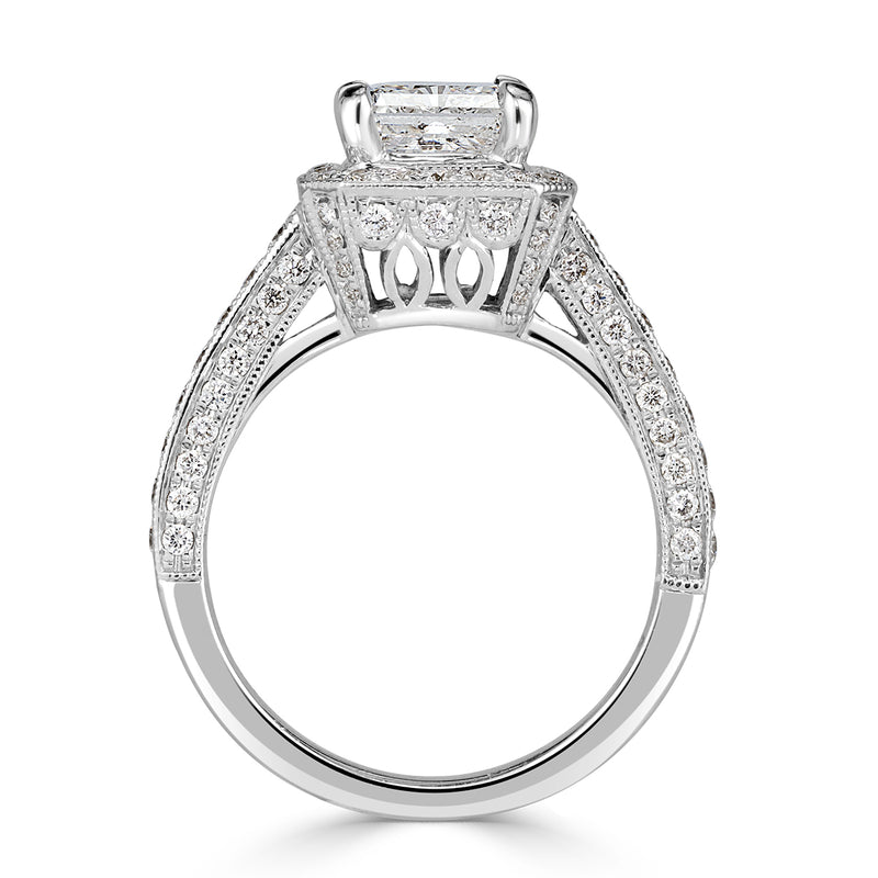 3.61ct Radiant Cut Diamond Engagement Ring