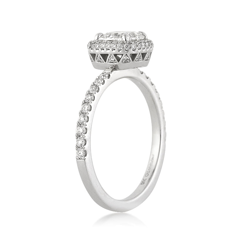 1.55ct Old Mine Cut Diamond Engagement Ring