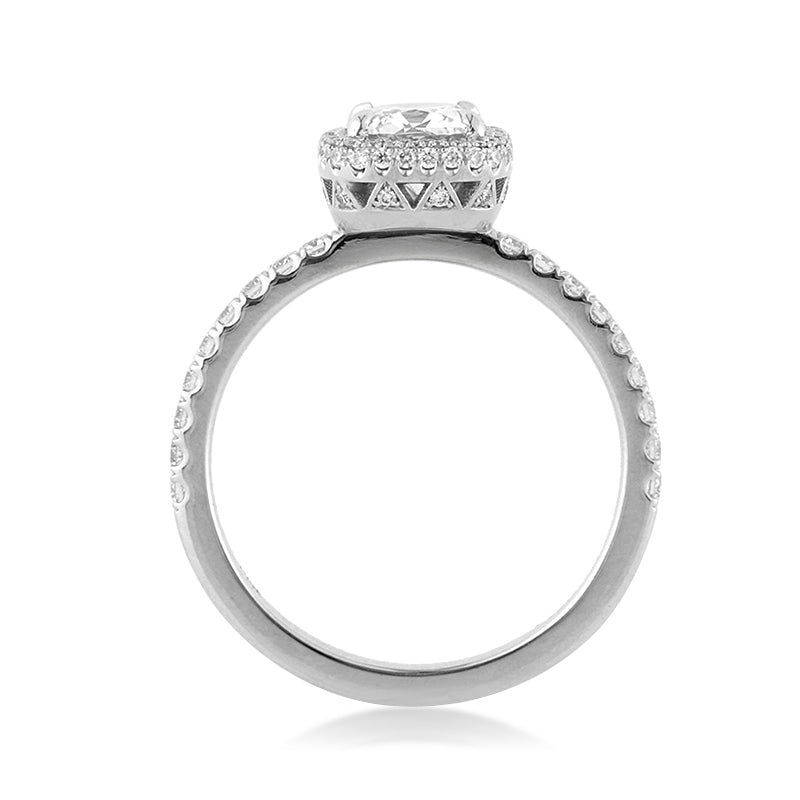 1.55ct Old Mine Cut Diamond Engagement Ring