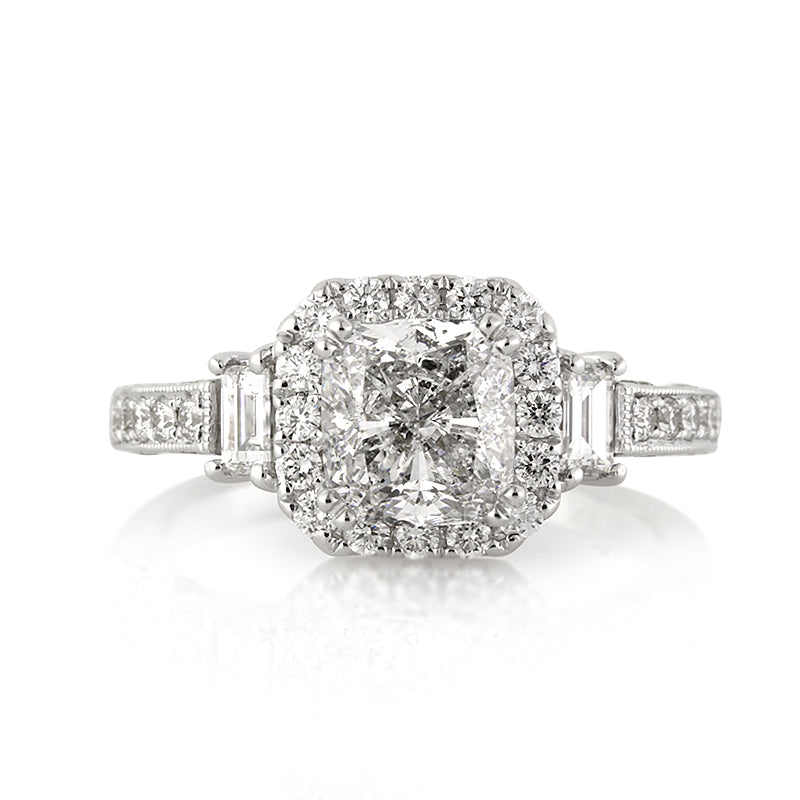 3.06ct Cushion Cut Diamond Engagement Ring