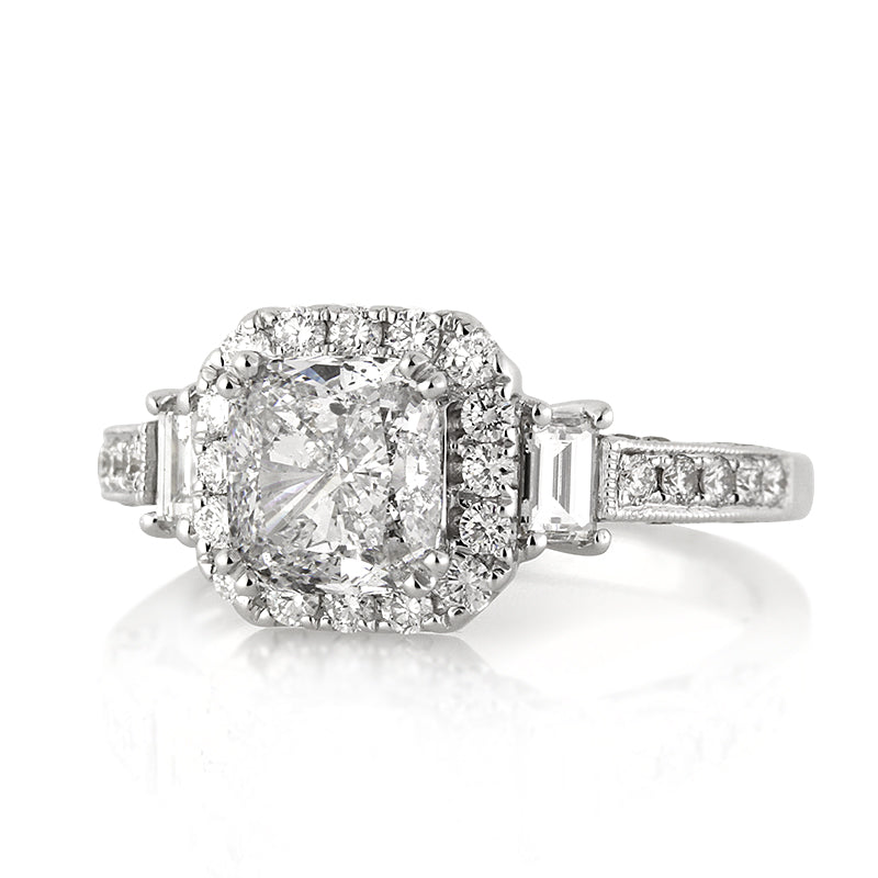 3.06ct Cushion Cut Diamond Engagement Ring