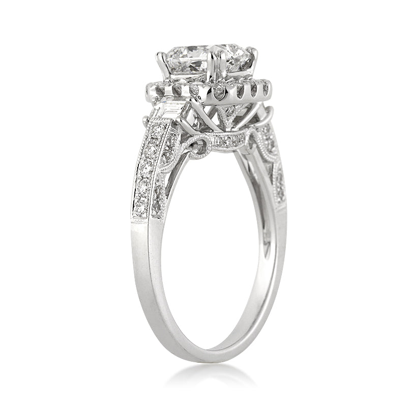 3.06ct Cushion Cut Diamond Engagement Ring