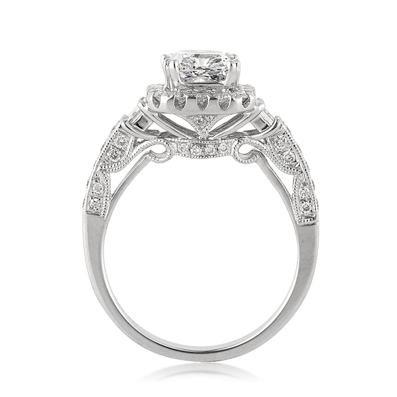 3.06ct Cushion Cut Diamond Engagement Ring