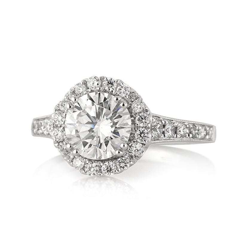 2.18ct Round Brilliant Cut Diamond Engagement Ring