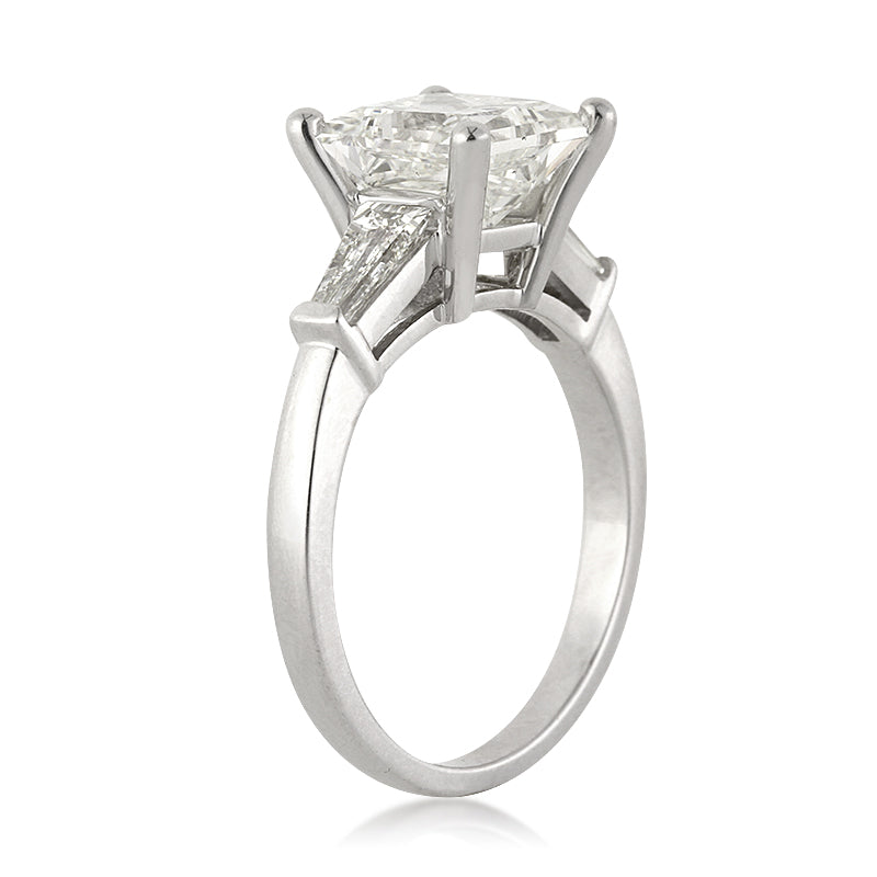 3.58ct Princess Cut Diamond Engagement Ring