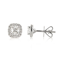 1.36ct Cushion Cut Diamond Stud Earrings