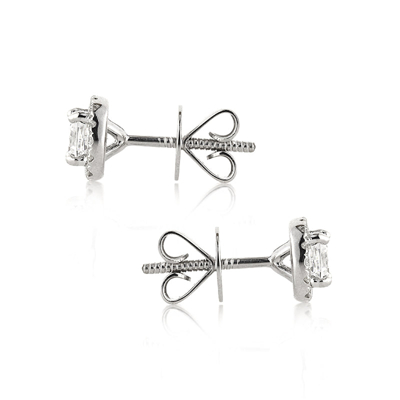 1.36ct Cushion Cut Diamond Stud Earrings