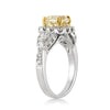 2.92ct Fancy Light Yellow Radiant Cut Diamond Engagement Ring