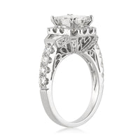 3.49ct Princess Cut Diamond Engagement Ring