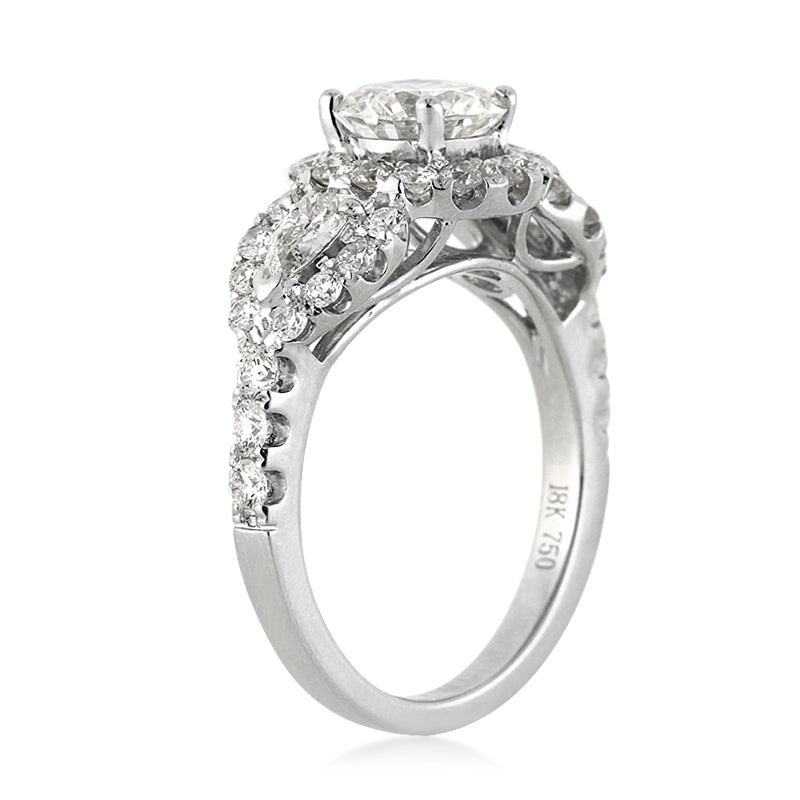 2.43ct Round Brilliant Cut Diamond Engagement Ring