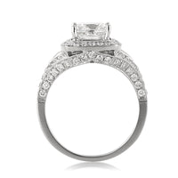 3.05ct Princess Cut Diamond Engagement Ring