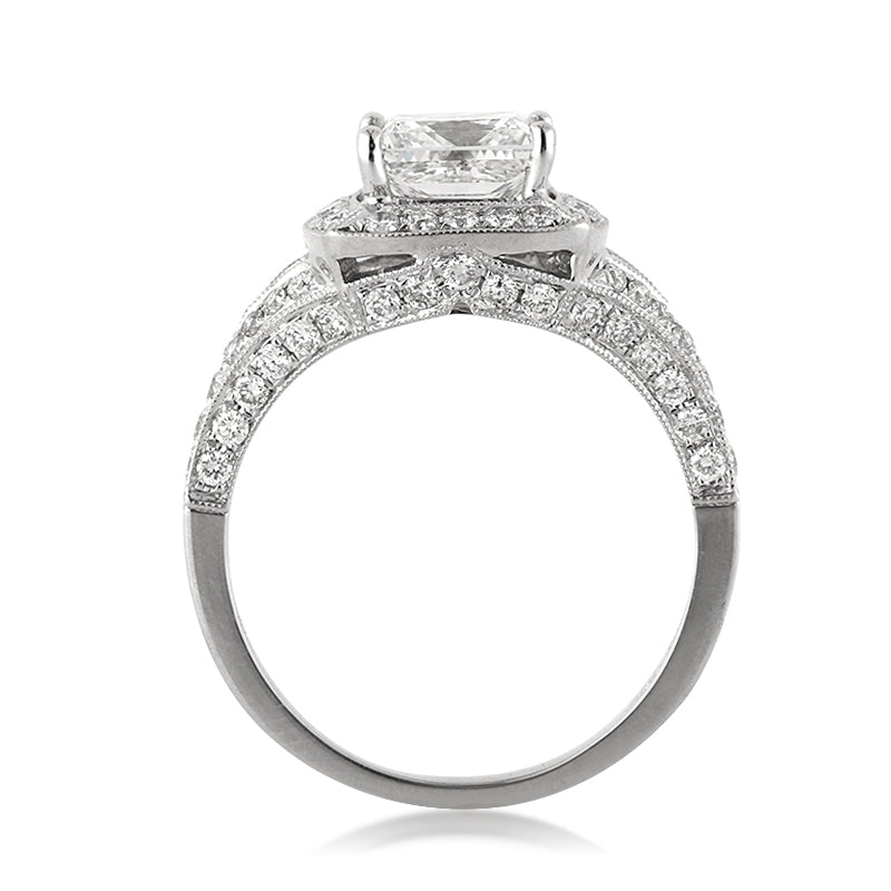 3.05ct Princess Cut Diamond Engagement Ring