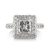 3.20ct Princess Cut Diamond Engagement Ring