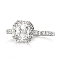 1.95ct Asscher Cut Diamond Engagement Ring