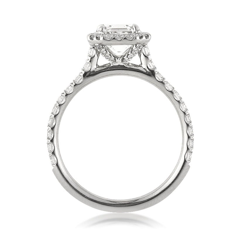 1.95ct Asscher Cut Diamond Engagement Ring