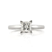 1.01ct Princess Cut Diamond Solitaire Engagement Ring