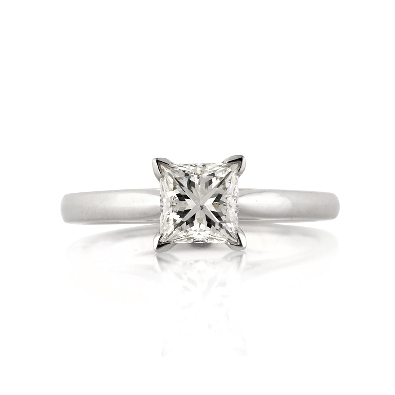 1.01ct Princess Cut Diamond Solitaire Engagement Ring