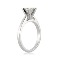 1.01ct Princess Cut Diamond Solitaire Engagement Ring