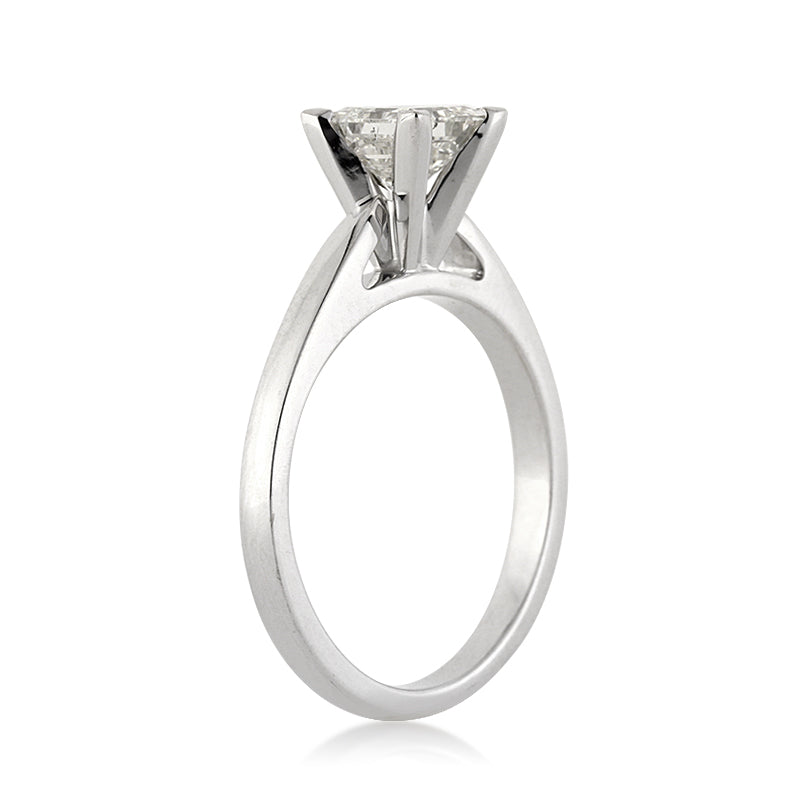 1.01ct Princess Cut Diamond Solitaire Engagement Ring