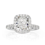 3.13ct Cushion Cut Diamond Engagement Ring