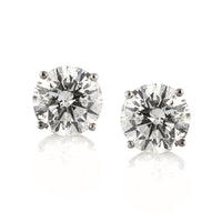 4.10ct Round Brilliant Cut Diamond Stud Earrings