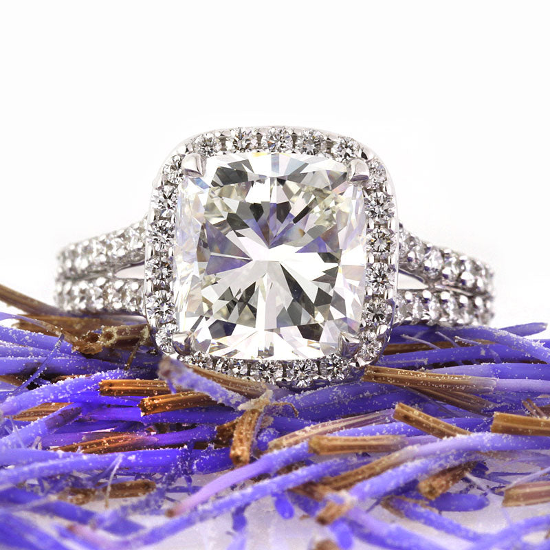 4.82ct Cushion Cut Diamond Engagement Ring