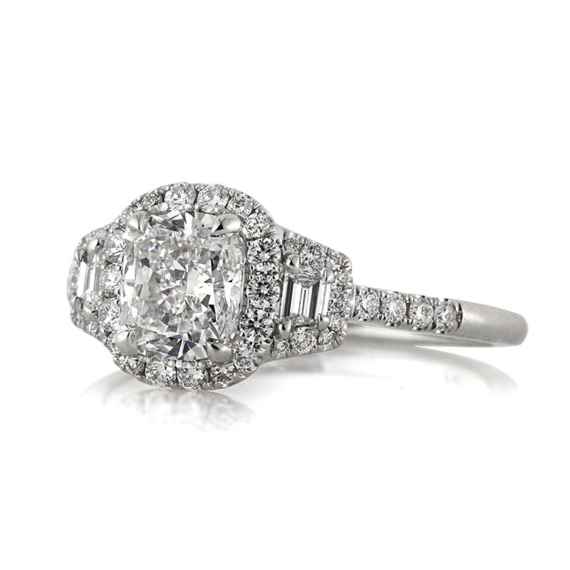 1.96ct Cushion Cut Diamond Engagement Ring