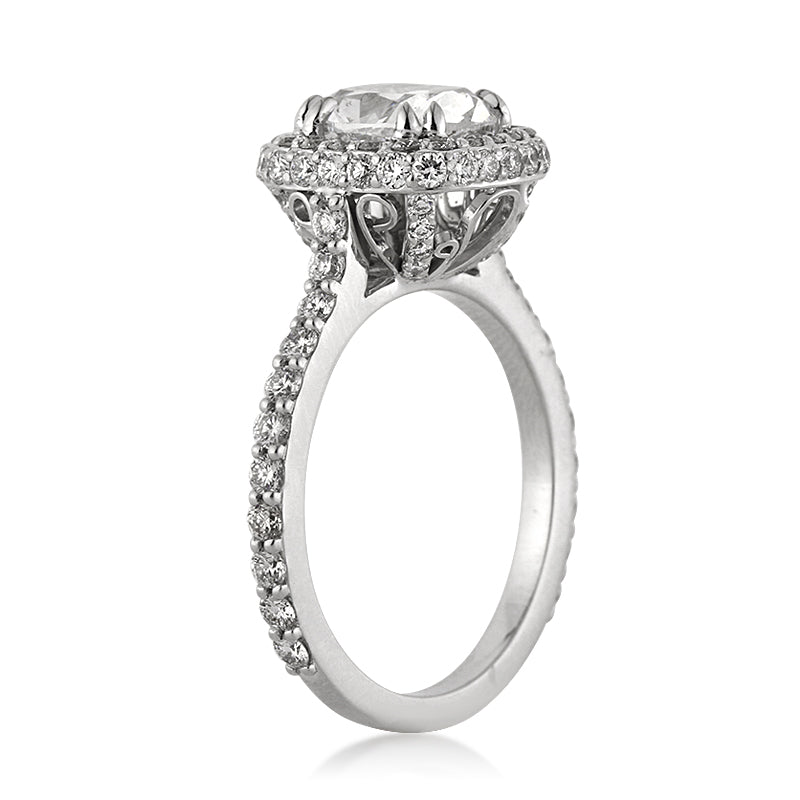 3.20ct Cushion Cut Diamond Engagement Ring