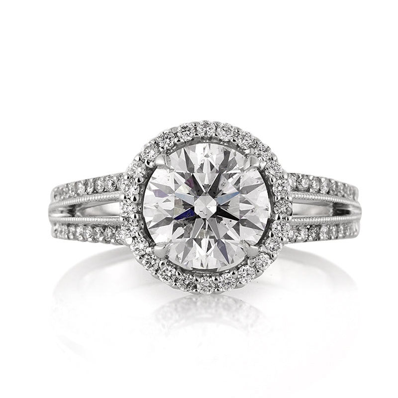 2.77ct Round Brilliant Cut Diamond Engagement Ring
