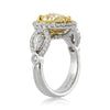 3.37ct Fancy Intense Yellow Pear Shaped Diamond Engagement Ring
