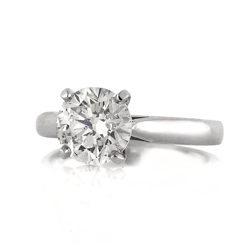 1.96ct Round Brilliant Cut Diamond Solitaire Engagement Ring