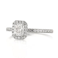 0.95ct Radiant Cut Diamond Engagement Ring