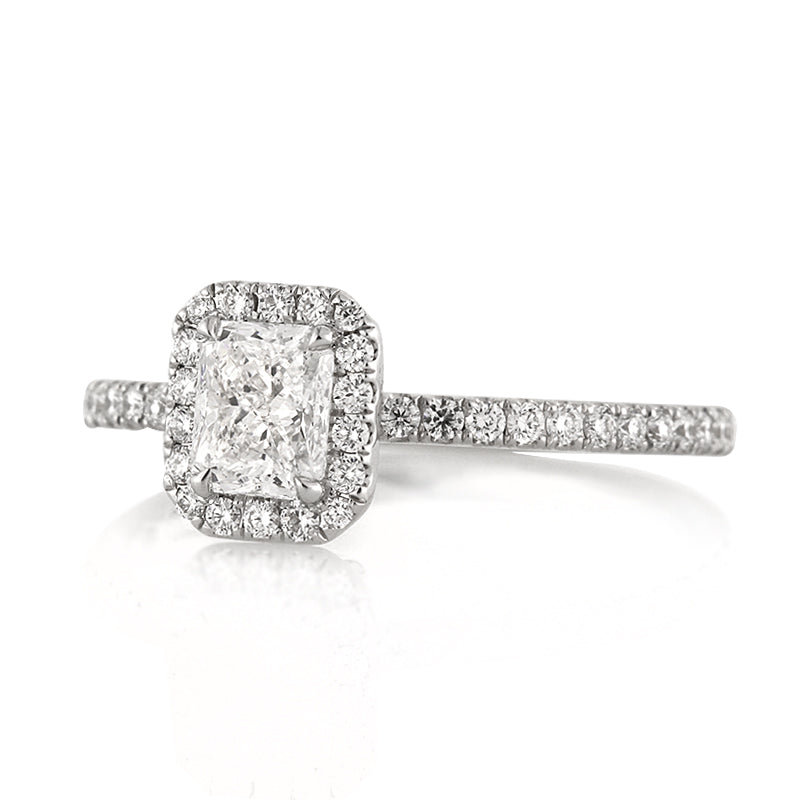 0.95ct Radiant Cut Diamond Engagement Ring