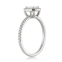 0.95ct Radiant Cut Diamond Engagement Ring