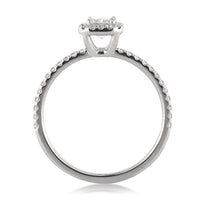 0.95ct Radiant Cut Diamond Engagement Ring