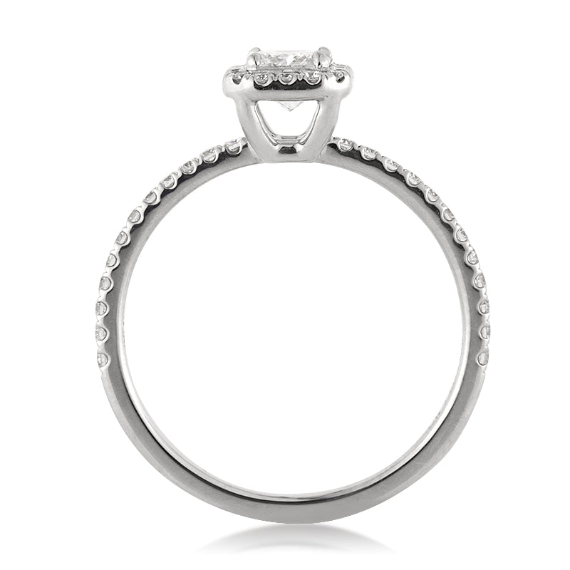 0.95ct Radiant Cut Diamond Engagement Ring