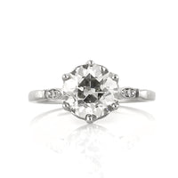 2.12ct Antique European Round Cut Diamond Engagement Ring