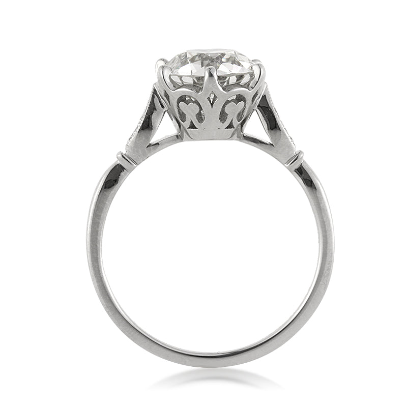 2.12ct Antique European Round Cut Diamond Engagement Ring