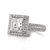 3.61ct Princess Cut Diamond Engagement Ring